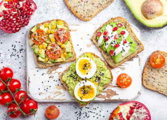 Avocado healthy  toasts