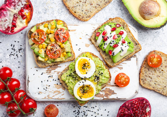 Avocado healthy  toasts