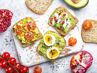 Avocado healthy  toasts