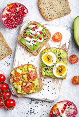 Avocado healthy  toasts