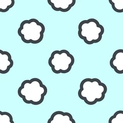 Deurstickers Cartoon clouds pattern © elysart