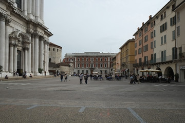 BRESCIA, ITALY 2014; Square near Cathedral