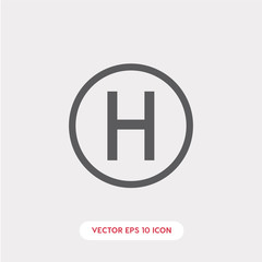Fototapeta premium helipad icon vector