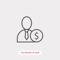 rich man icon vector