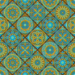 Moroccan ceramic tile pattern.