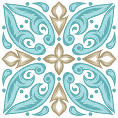 Portuguese azulejo ceramic tile pattern.