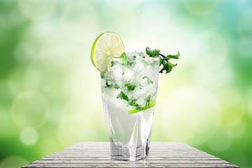 Fresh Mojito cocktail  on  background.