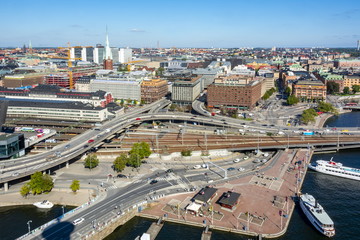 Stockholm cityscape from City Hall top, Sweden