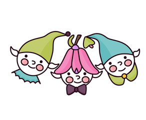 logo with elves and dwarves for the kindergarten