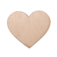 Wooden heart on an isolated background