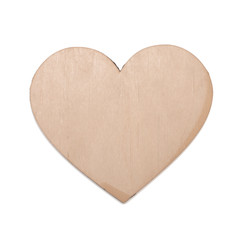 Wooden heart on an isolated background