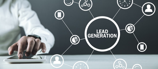 Lead Generation. Concept of business, network, technology, future - obrazy, fototapety, plakaty
