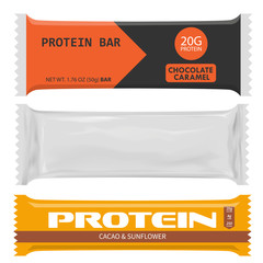 Set of different protein bars