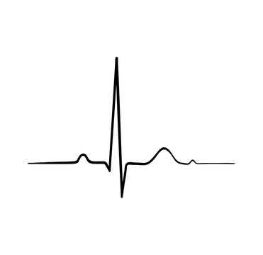 ecg heartbeat. cardiology symbol. logo for cardiologist. Medical icon