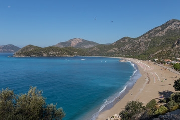 Obraz premium Ölüdeniz, Turkey - one of the most wonderful resorts of the Southern Turkey and probably of the Mediterranean Sea, Ölüdeniz is famous for its turquoise water and the breathtaking landscape
