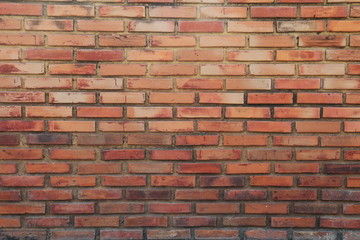 brick wall of red color texture background