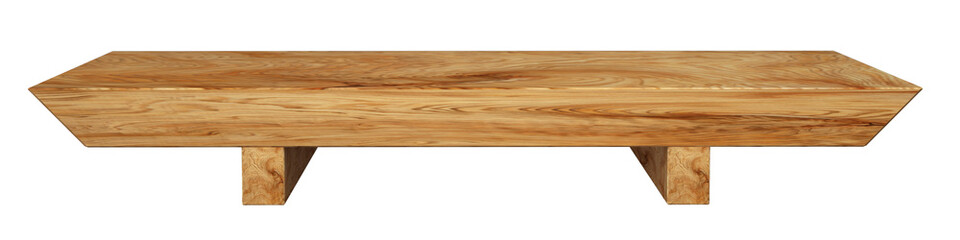 empty wooden stand for sushi. Isolated on white background. 3d