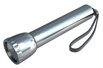 flashlight. Isolated on white background. 3d