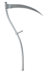 scythe. Isolated on white background. 3d