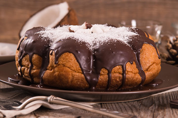 Chocolate coconut cake.