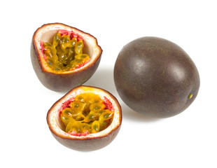 passion fruit isolated on white