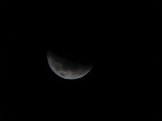 Naklejka na ściany i meble lunar eclipse of the moon with Earth's shadow