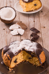 Chocolate coconut cake.