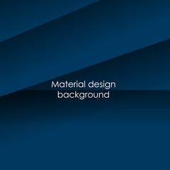 Dark blue material design background in vector