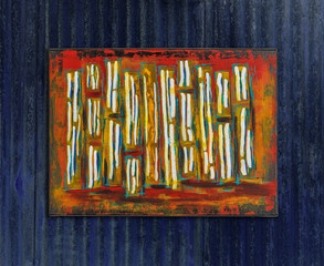 Abstract colorful oil painting