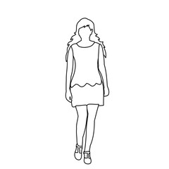 girl, woman goes sketch