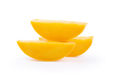 mango slice isolated on white background