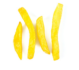 french fries isolated on white
