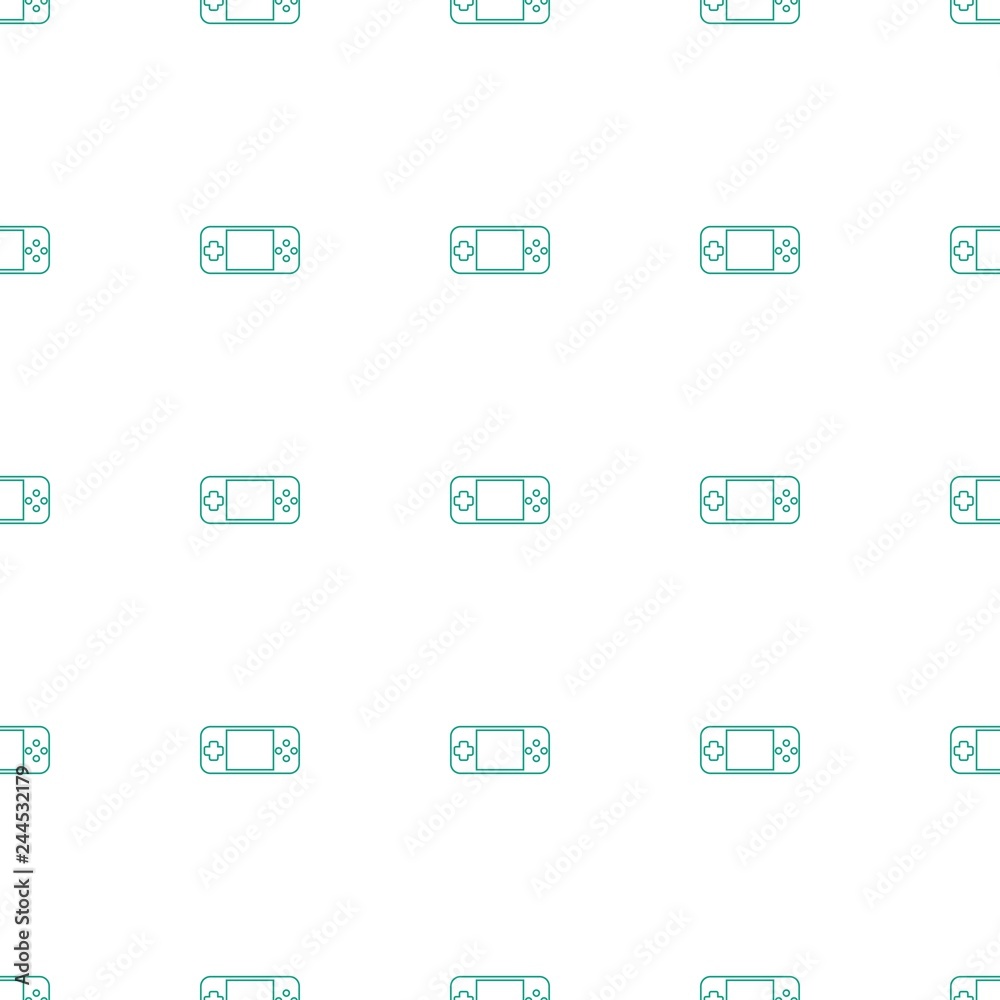 Poster portable console icon pattern seamless white background