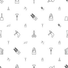 nail icons pattern seamless white background