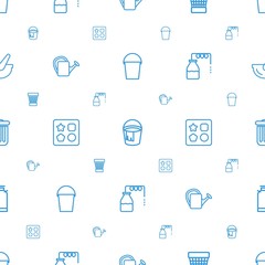 bucket icons pattern seamless white background