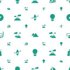 adventure icons pattern seamless white background
