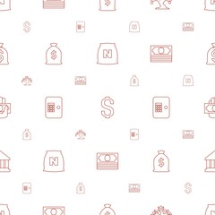 bank icons pattern seamless white background