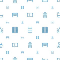 room icons pattern seamless white background