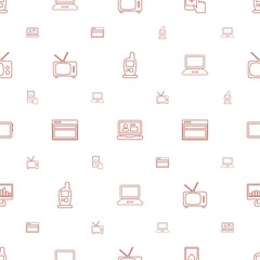 screen icons pattern seamless white background