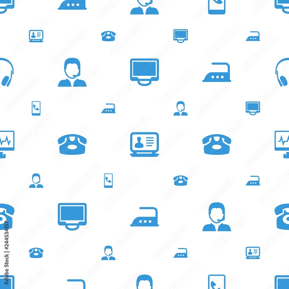 Poster device icons pattern seamless white background