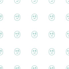 surprised emot icon pattern seamless white background