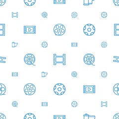 filmstrip icons pattern seamless white background