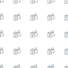 Obraz premium doctor prescription icon pattern seamless white background