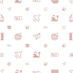 Obraz premium plane icons pattern seamless white background