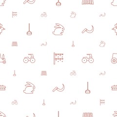 field icons pattern seamless white background
