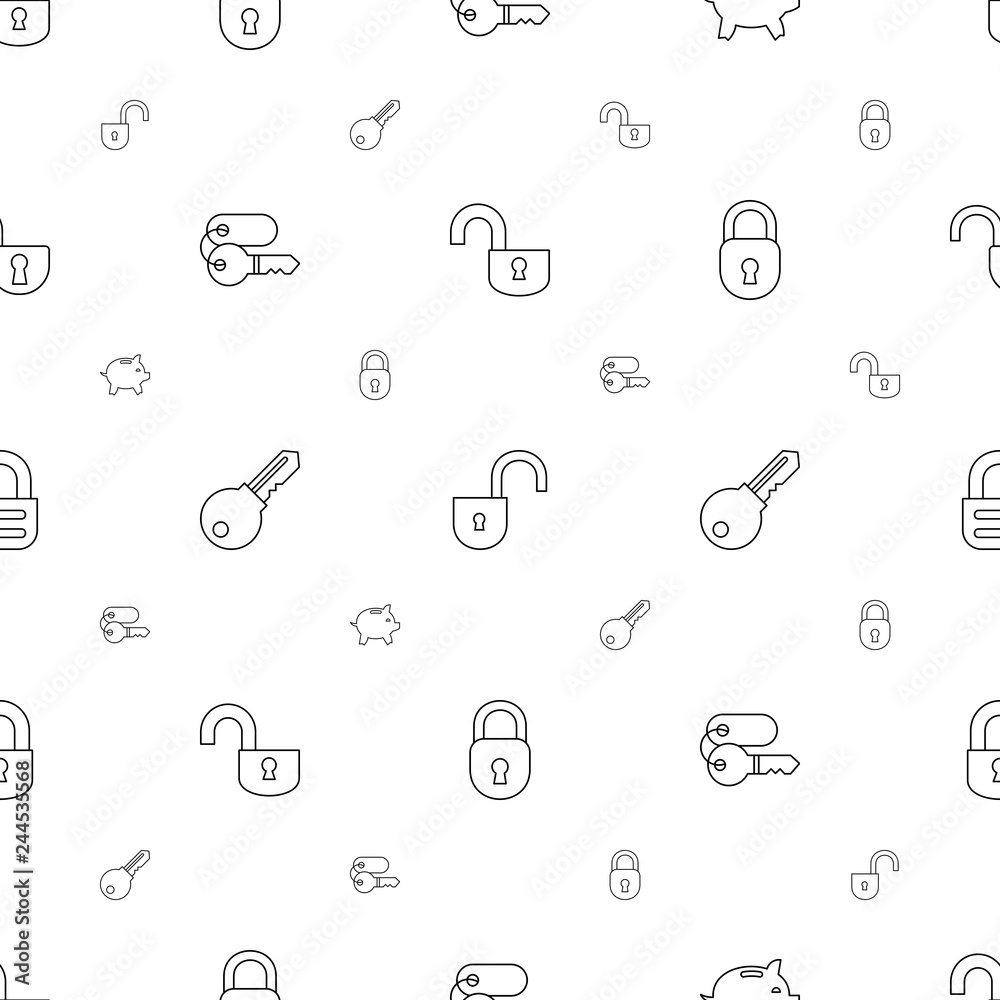 Poster safe icons pattern seamless white background
