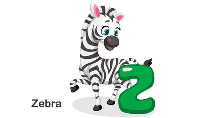 Fototapeta na wymiar Z for Zebra