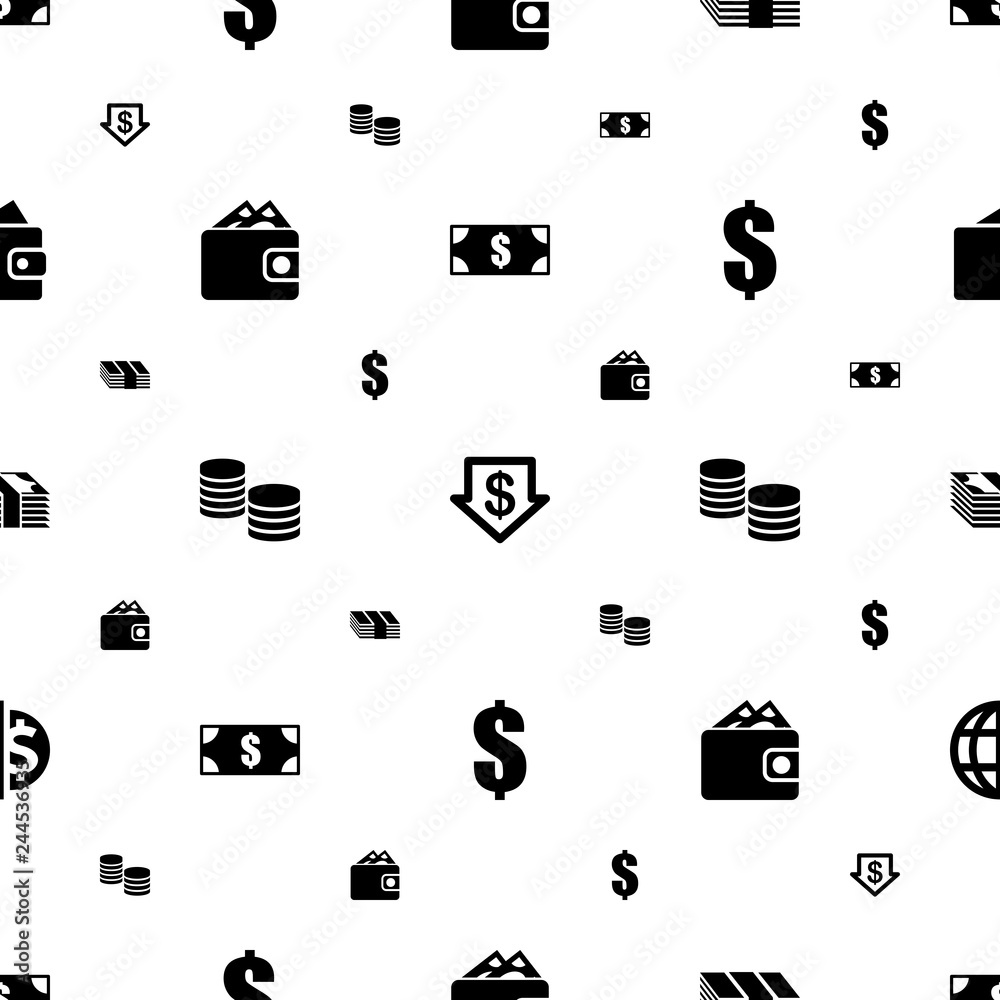 Poster exchange icons pattern seamless white background