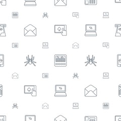 Naklejka premium electronic icons pattern seamless white background