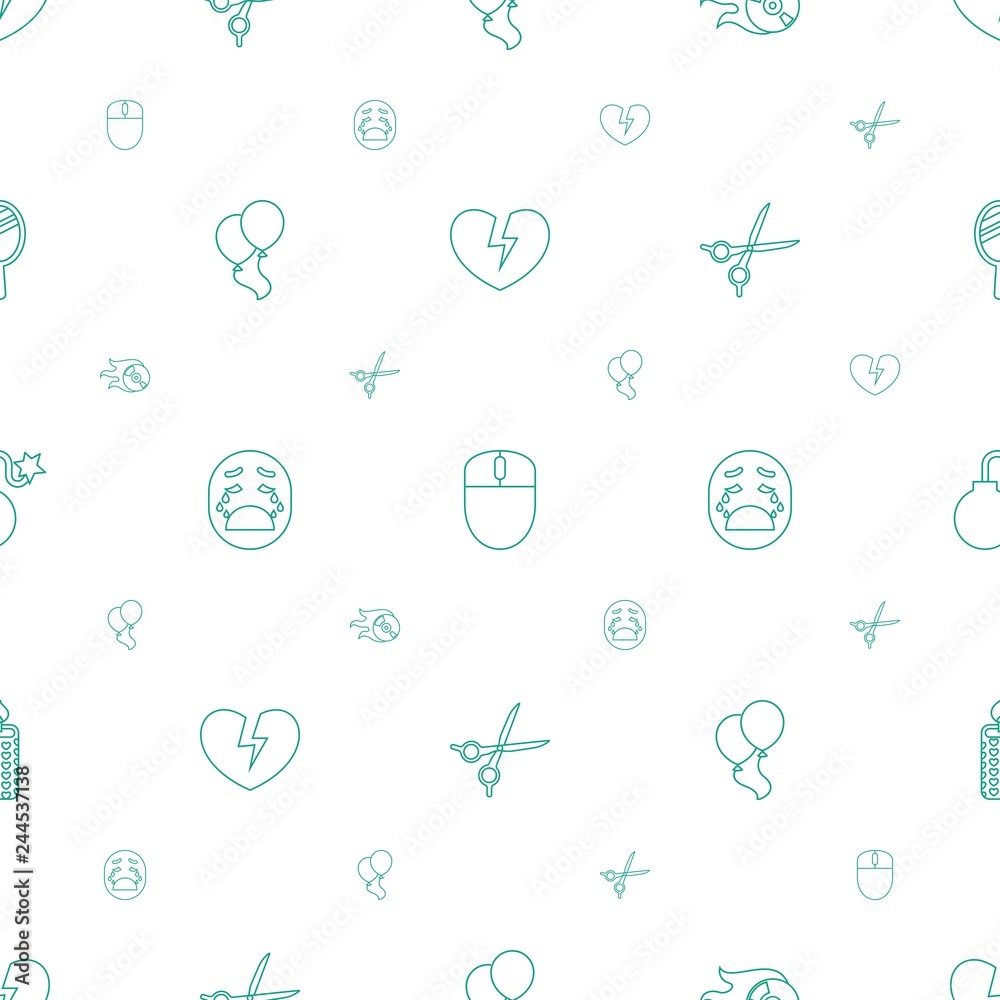 Poster shiny icons pattern seamless white background